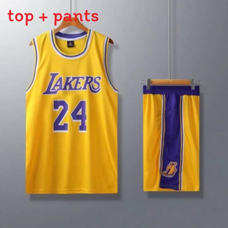 Kobe Bryant Basketball Jersey Set With Polyester Fabric For Adult Training And Team Sports