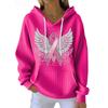 Women's Fashionable Casual Wing-printed Pullover Sporty Long-sleeved Sweatshirt Top