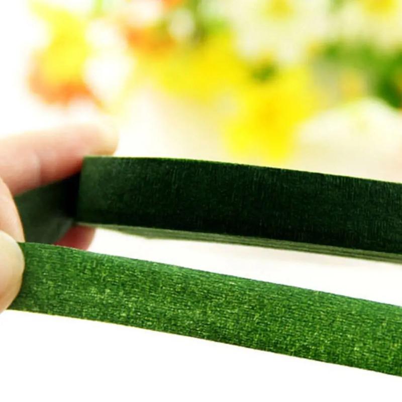 5pcs Green Paper Floral Tape,for Bouquet & Plant Wrapping, DIY Handicraft