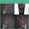 Vintage Water Wave Chain Necklace With Crystal Pendant For Women