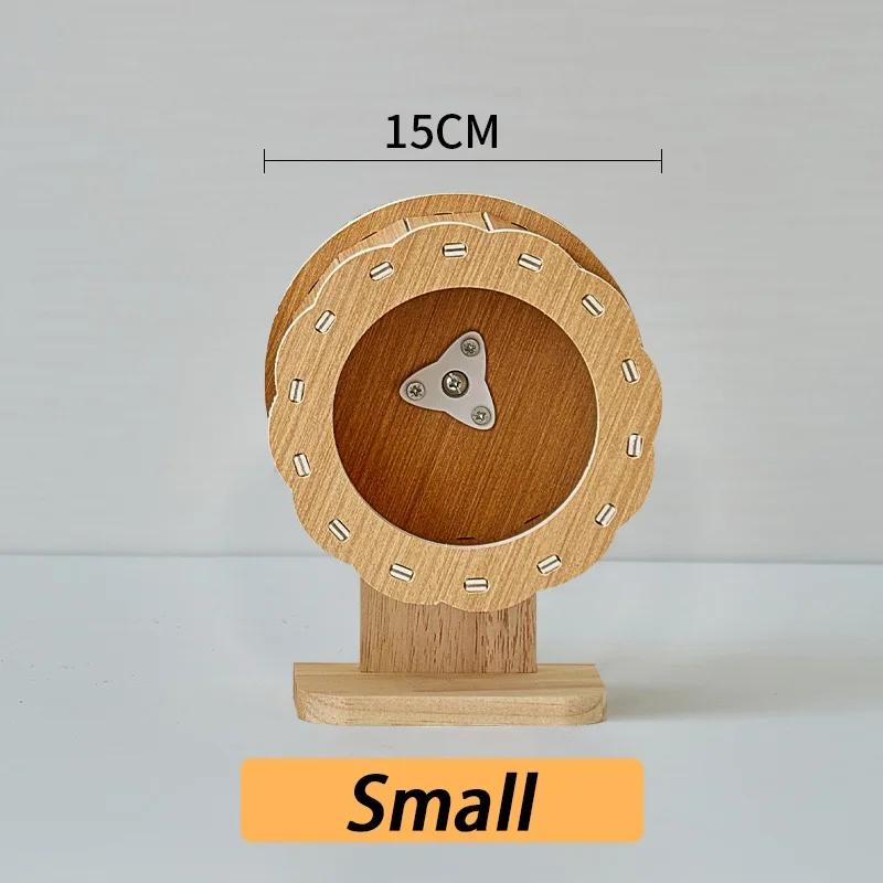 

Wood Hamster Small Villa Wheel Silent Exercise Running House Hamsters Wheel with Bracket Roller Train Hamster Toys Pet Products