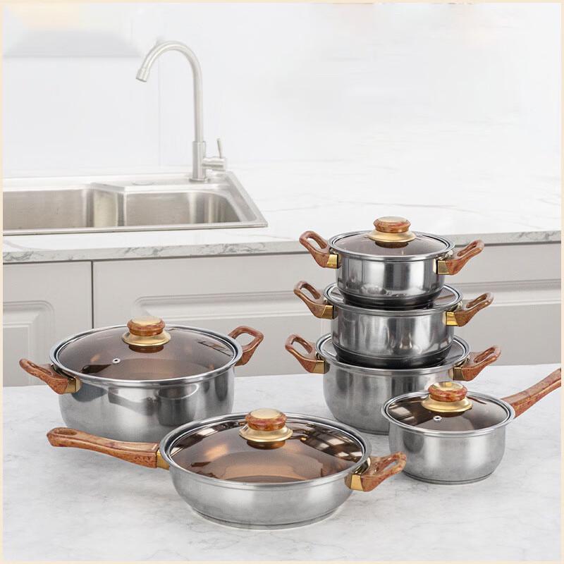 Changyuwang Gold Stainless Steel 6-Piece Cookware Set золотой набор из 6 предметов