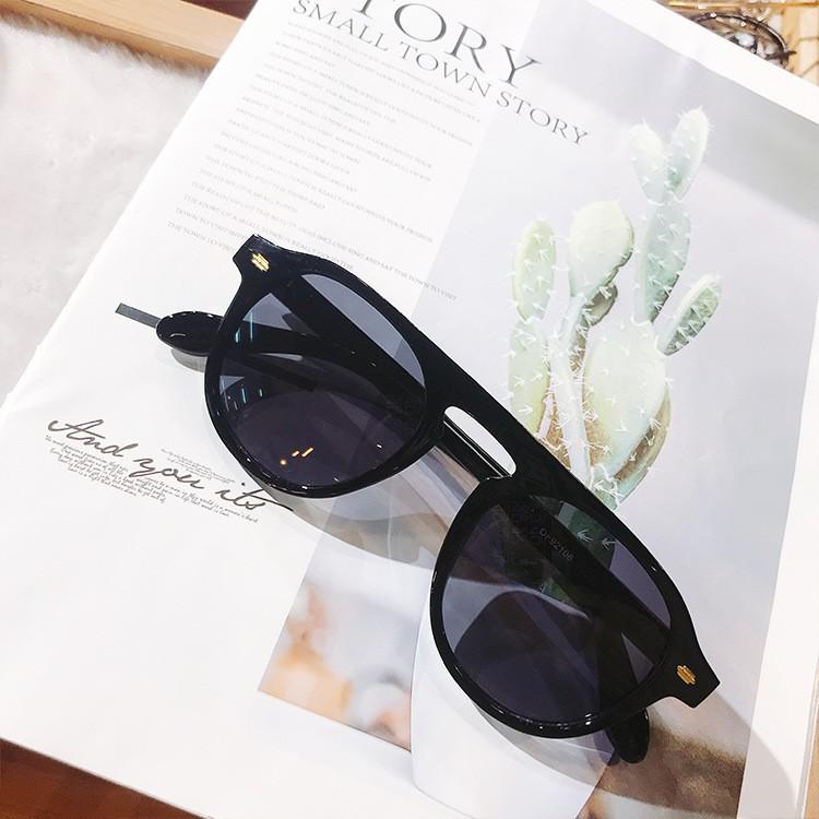 New brown uncle sunglasses female tide ins Internet celebrity round face sunglasses men's selfie glasses
