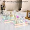 2 pcs Easy to Clean Vanity Tray Transparent Colorful Storage Tray  Bedroom Organization