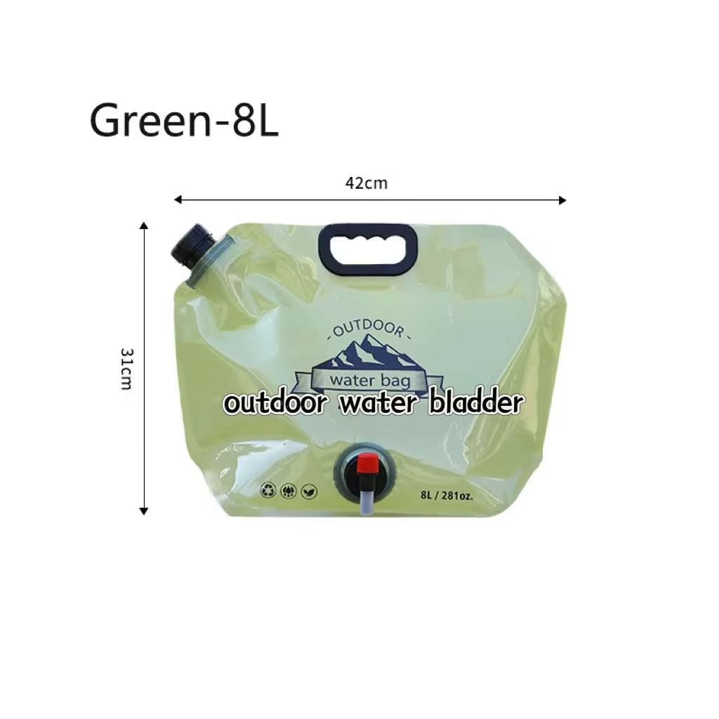 Portable Water Storage Bag Folding Outdoor Sports Camping Large-capacity Mountain Climbing Faucet Plastic Water Bag