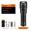 Strong Light Long-range LED Flashlight USB Charging Portable Flashlight with Telescopic Zoom Waterproof Flashlight