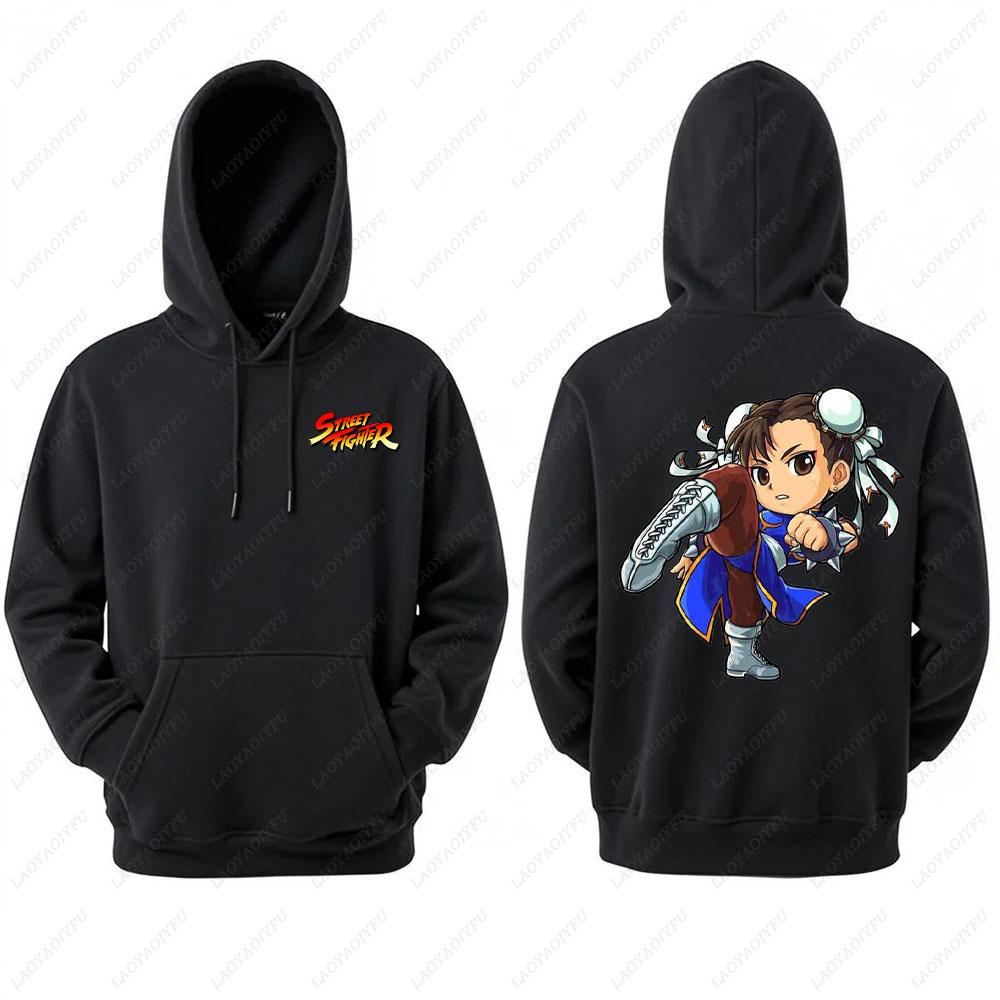 Unisex Chun Li Street Fighter Long Sleeve Hoodie Autumn Winter Fashion Harajuku Streetwear Tops for Men Man hoodies men clothin