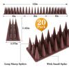 40 PCS Bird Deterrent Spikes Birds Repellent Spikes for Outside To Keep Birds Away,Fence Spikes for Railing and Roof