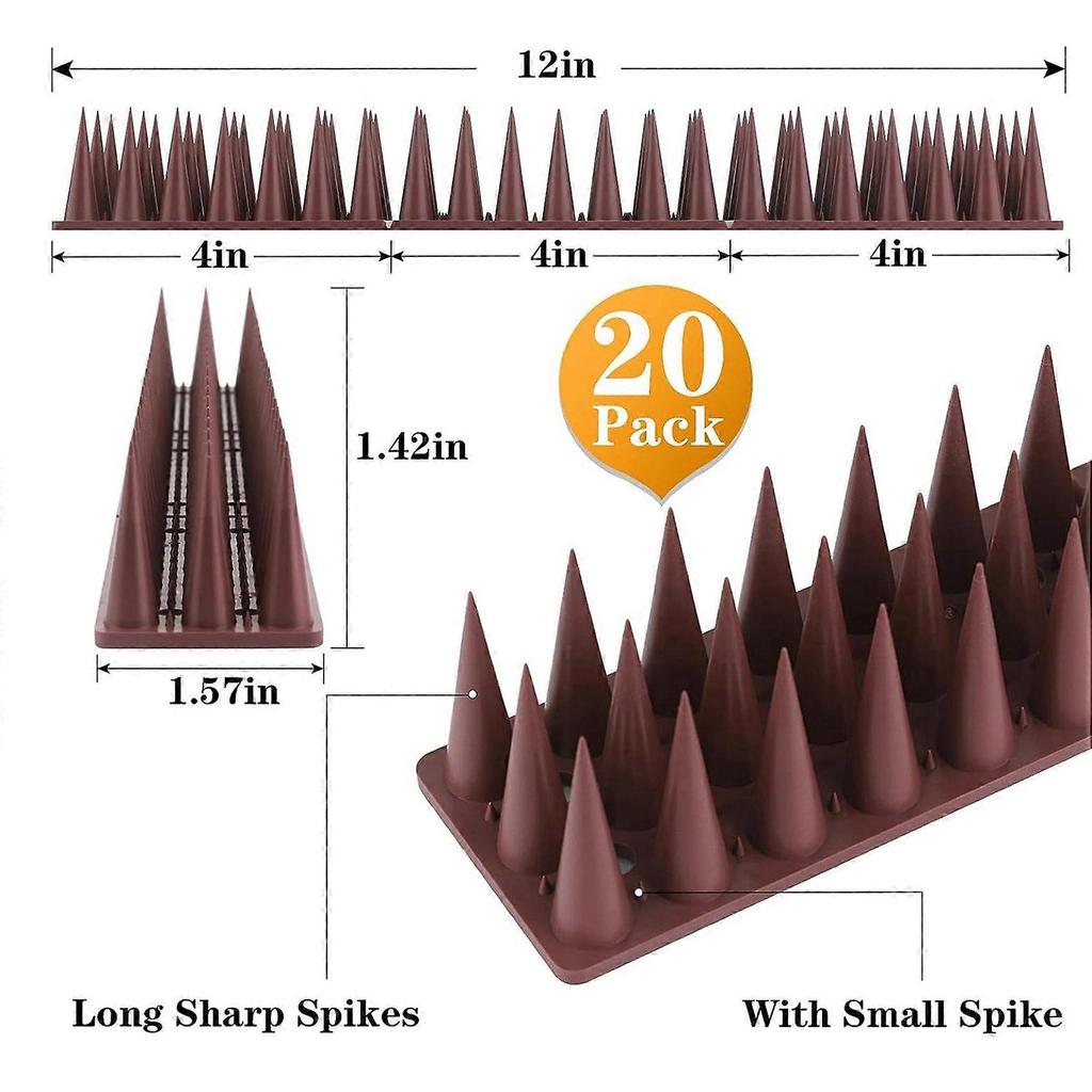 40 PCS Bird Deterrent Spikes Birds Repellent Spikes for Outside To Keep Birds Away,Fence Spikes for Railing and Roof