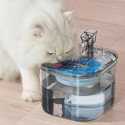 Cat Large Automatic Water Fountain Dogs Water Dispenser Visual Transparent 2L Water Storage Replaceable Filter Bowl Pet Supplies