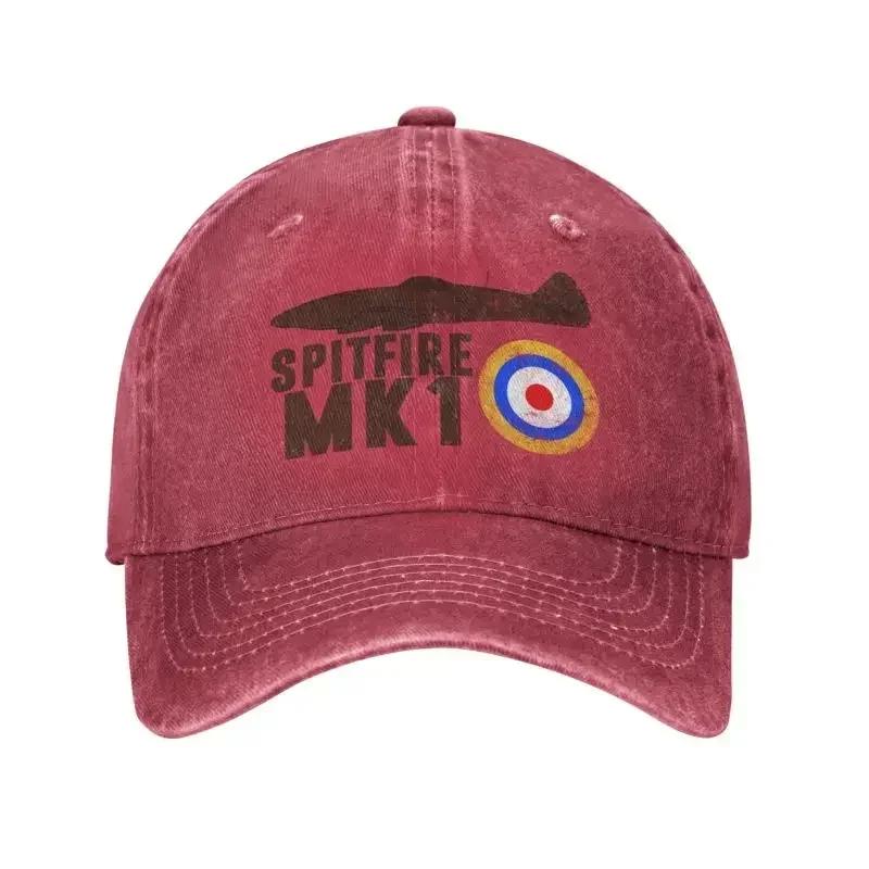 Unisex Cotton Vintage Spitfire UK RAF British WWII Baseball Cap Adult Supermarine Fighter Adjustable Dad Hat Sun Protection