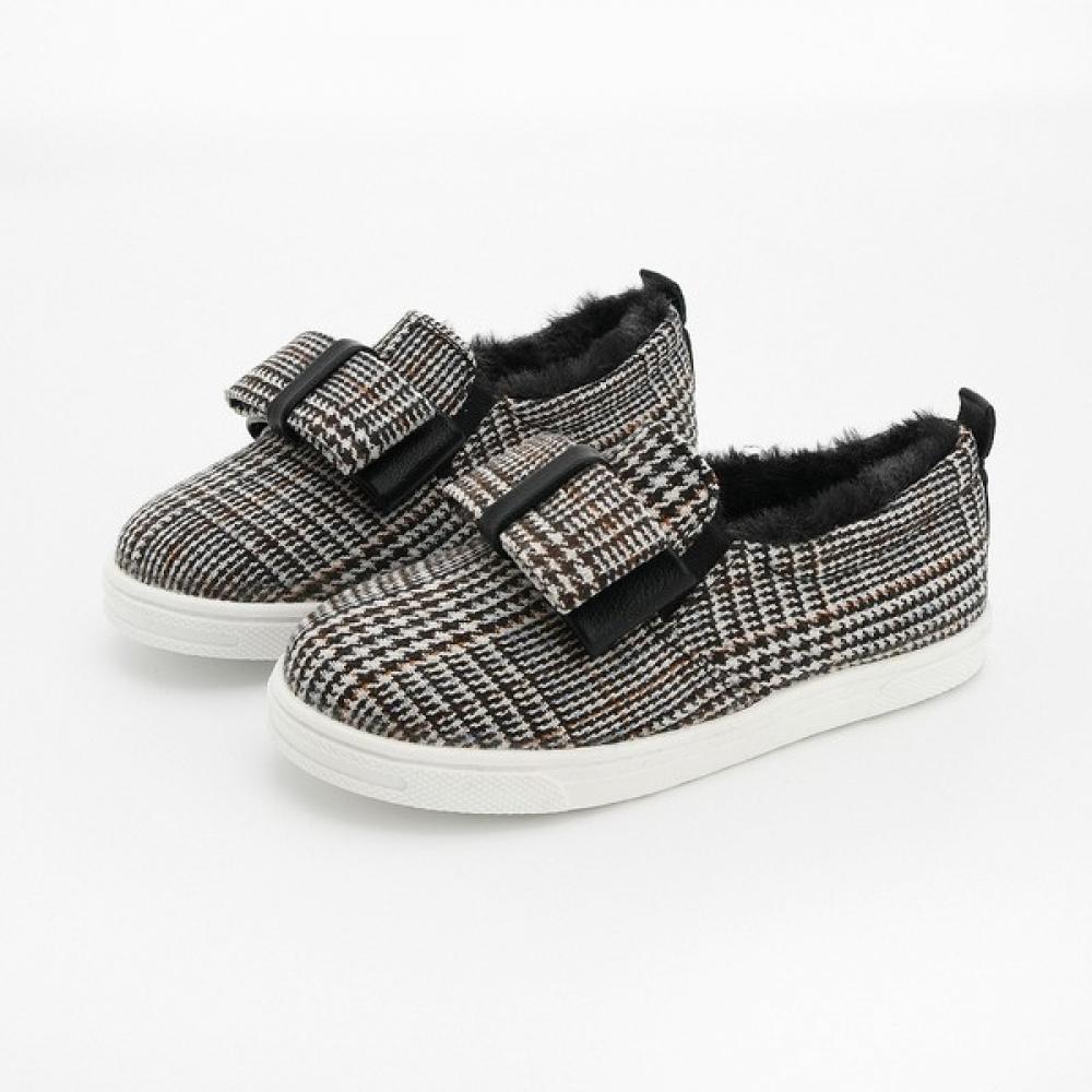 

Levisfoot Клетчатый Риббон Детский Подростковый Девочки Теплый Плюшевый Слипон check/220mm