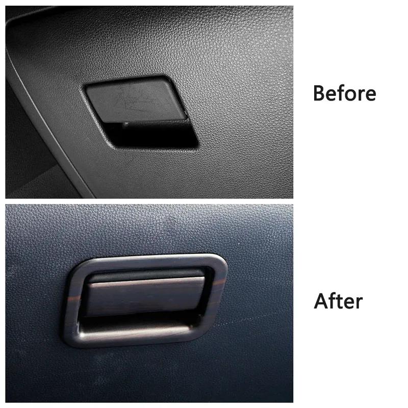 For Toyota Rav 4 Rav4 -2025 Glove Storage Box Adjust Switch Button Cover Trim Carbon Fiber Color ABS Interior Moulding