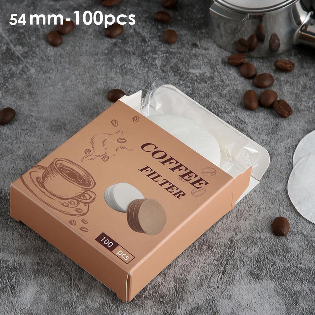 200Pcs Coffee Filter Paper 51mm/54mm/58mm Home Handle Special Powder Bowl Filter Paper Secondary Water Filter Paper Coffee Tools
