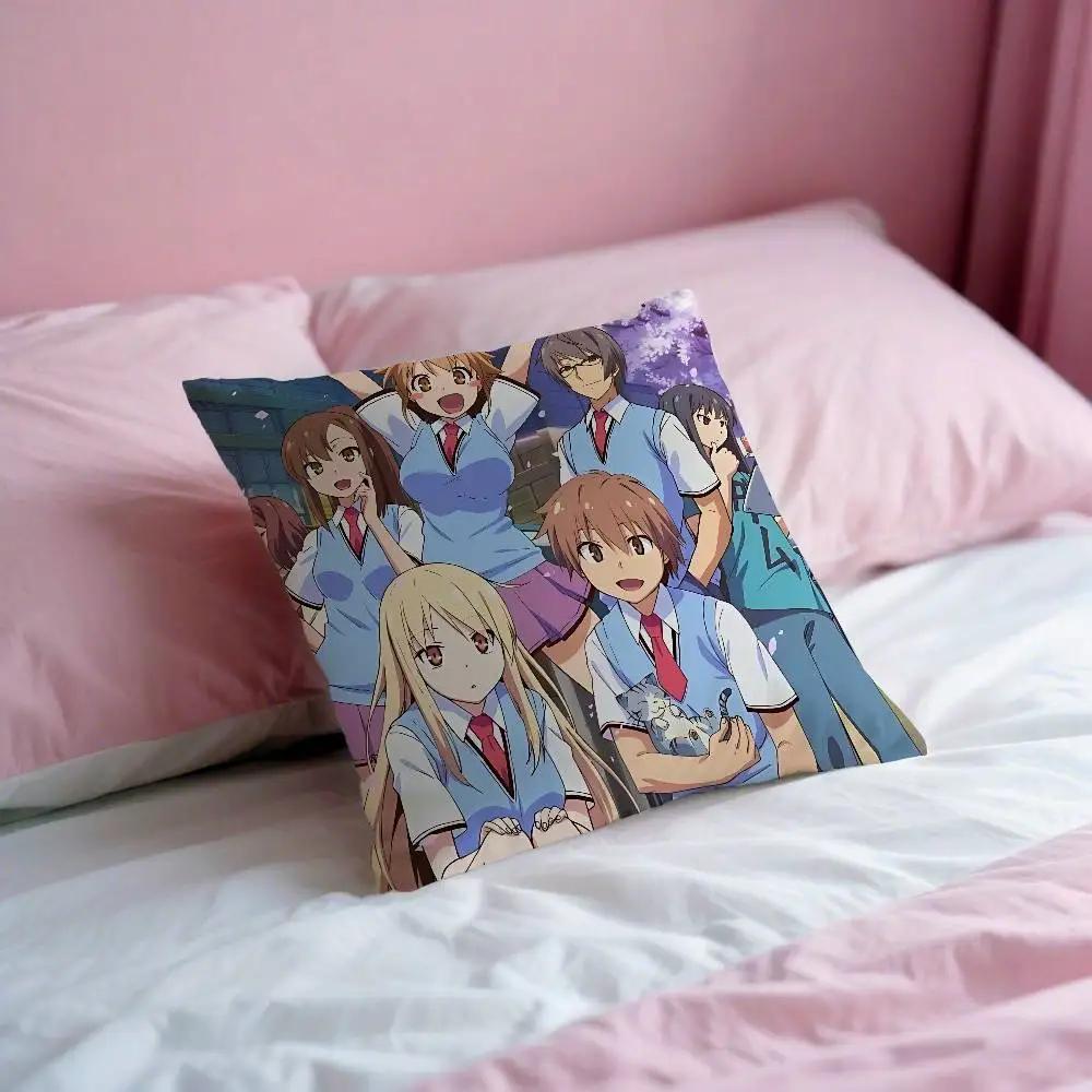 The Pet Girl Of Sakurasou Pillow Case Throw Pillow Cover Nordic Vintage Style Cushion Covers Home Living Room Sofa Couch Seat