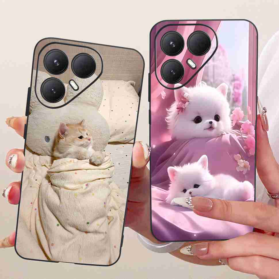 For Tecno Pova 7 Ultra 5G LJ9 Case Cartoon Cat Tiger Silicone TPU Black Cover For Tecno Pova 7Ultra 5G 6.67" Phone Cases Fundas
