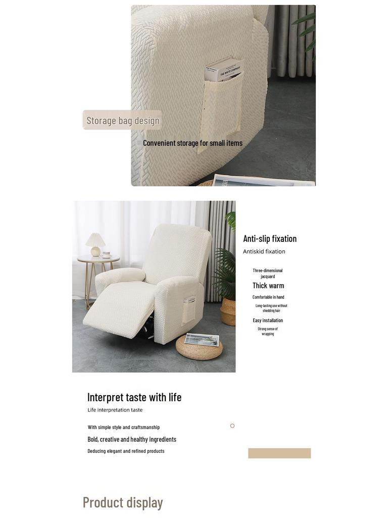 CheeShine Komplettbezug für Relaxsessel & Sofa, Elastisches geteiltes Design, 2026