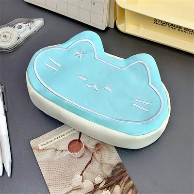 Kawaii Katze Plüsch Schreibwarentasche Tragbare Federtasche Ästhetische Schreibwarentasche Weihnachtsgeschenk für Schüler Kinder