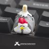 Arbeitende Hühner Serie: Personalisierte skurrile Harz-Tastenkappen – Niedliche mechanische Tastaturgeschenke