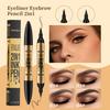 2-in-1 Eyeliner Augenbrauenstift Buschige Augenbrauen Glatter Eyeliner Wasserfester und Schweißresistenter Augenbrauenstift Flüssiger Eyeliner