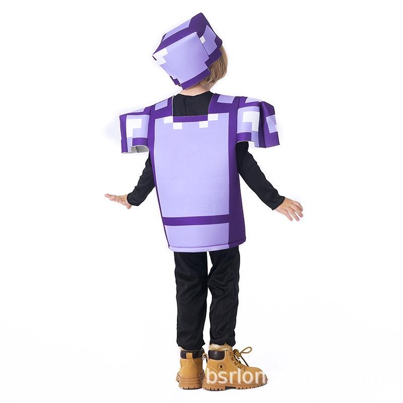 My World Minecraft Diamond Armor Cosplay Costume for Halloween