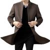 Autumn and Winter New Style Double-sided Woolen Stand-collar Coat for Middle-aged and Elderly Men, Business Casual Mid-length Men's High-end Coat