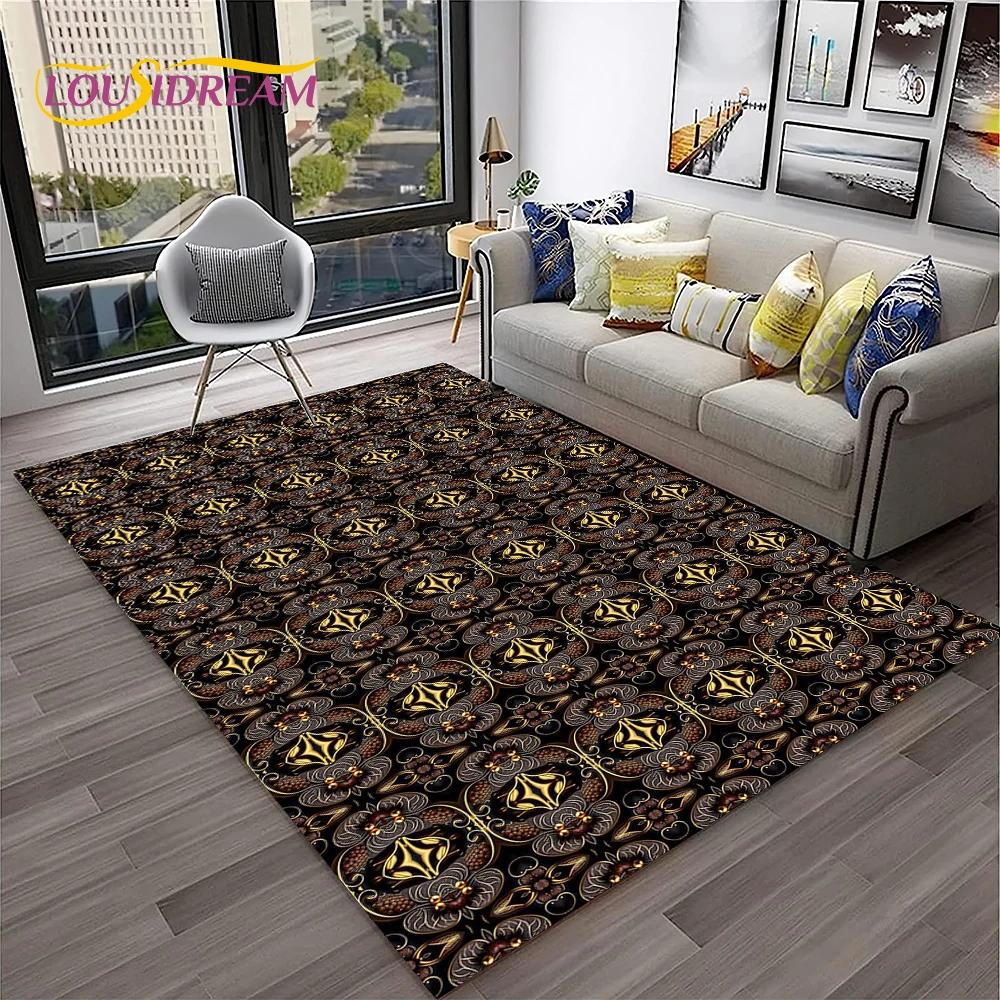 Turkey Bohemian Persian Flower Carpet Rug for Home Living Room Bedroom Sofa Doormat Kitchen Decor,Area Rug Non-slip Floor Mat