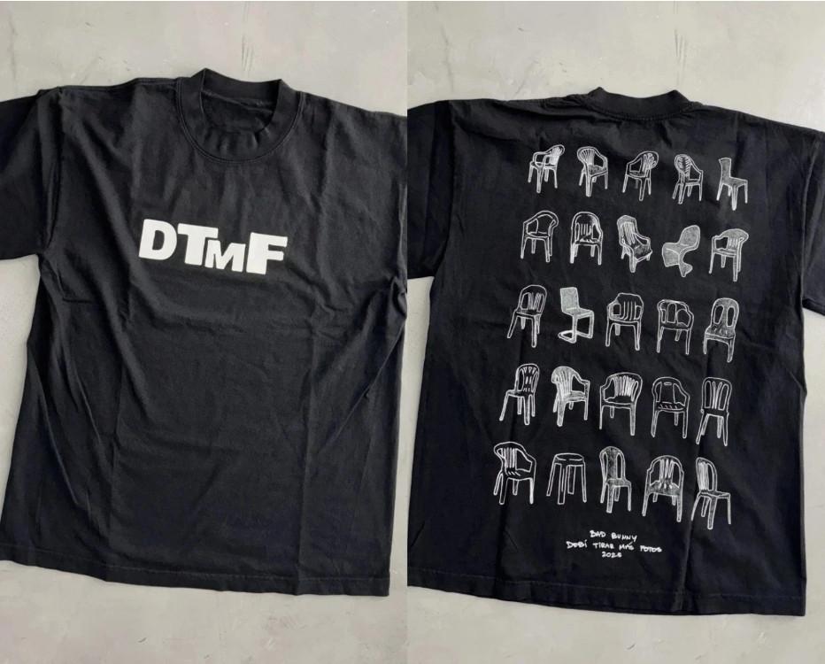Bad Bunny DTMF Tour Chairs Puerto Rico Exclusive Reprinted Shirt Men Women