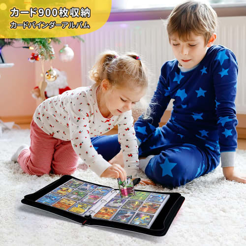 9-Pocket Card File, Holds 900 Cards, Pack of 50, Waterproof and Wear-Resistant PVC Cover, Portable Zipper Organizer, Ideal for Storing Various Game Ca