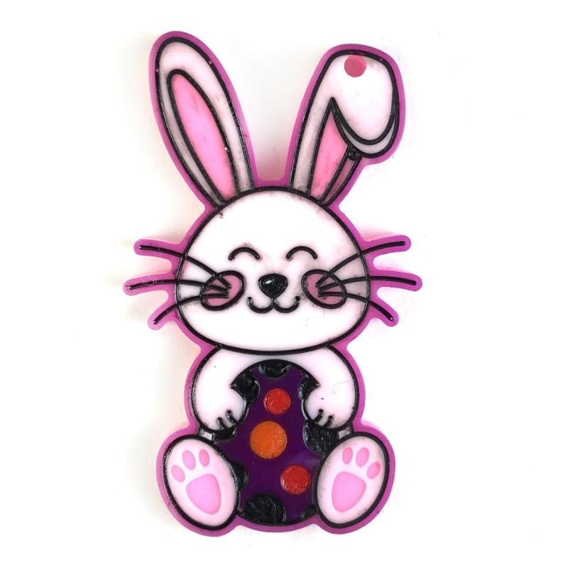 Niedlicher Osterhase Schlüsselanhänger Silikonform Individualisierter Hasen Schlüsselanhänger Resinform Großartig für DIY-Projekte zum Osterthema