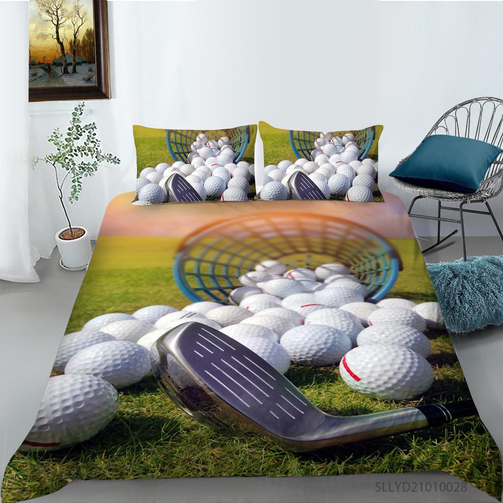 Golf 3D Digital Printing Polyester Bedding Two Or Three-Piece Set Can Be Mixed Batch