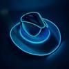 With LED Lights Cowboy Cowgirl Hat Luminous Light Up Cap Western Cowboy Hat for Dancing Party Dress Up Pearlescent Cowgirl Hat