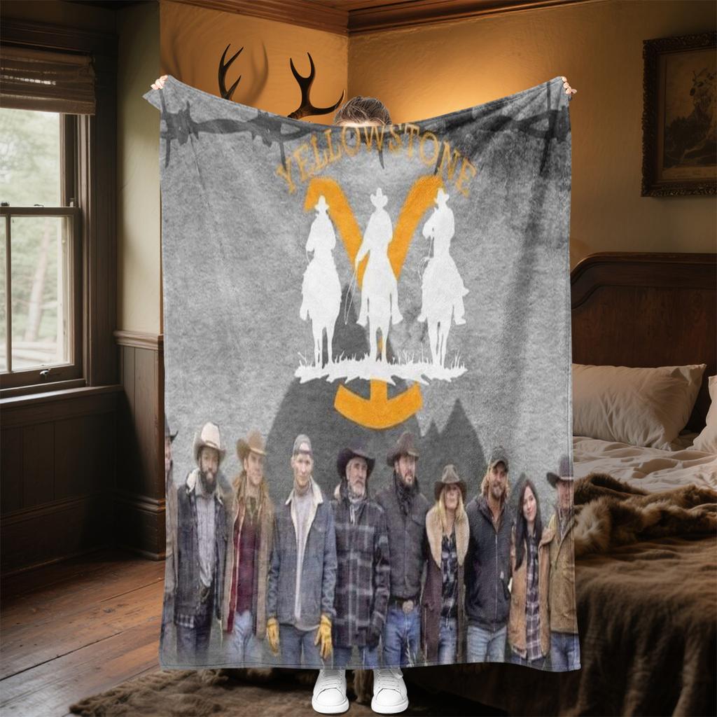 Yellowstone: Western Conflict Plüschdecke Weich Bequem Ganzjahresdecke Sofa Büro Nickerchen Decke Outdoor Reise Überwurf Perfektes Geschenk