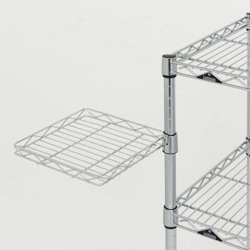 Doshisha Luminous Rack, a Steel Rack Part with a Rotating Table and Adjustable Shelves, Measures 25.5cm Wide X 27.5cm Deep X 4cm High (25AKT-2525), Ha