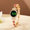Retro Touch Digital Wrist Watches Elegant Rhinestone Wristwatch Women's Electronic Watch  Women