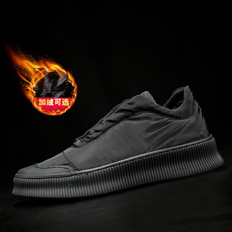 

2025 direct supply men s shoes winter trendy shoes velvet warm cotton shoes fashion board shoes men s trend casual cloth shoes 45