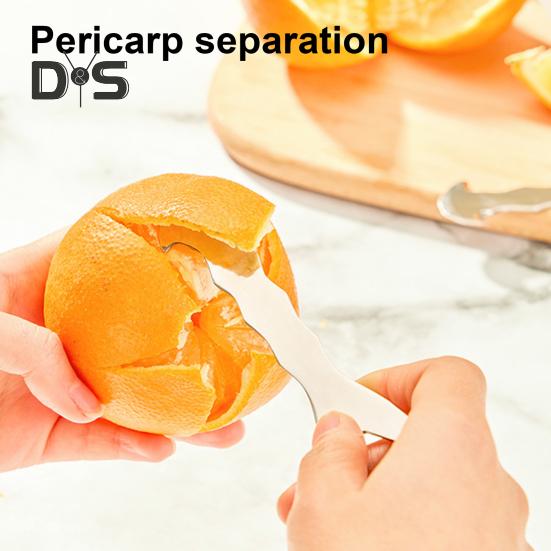Orangenschäler, leicht zu schälen, Zitrusschäler, Edelstahl, dreieckige Klinge, Zickzack-Schaufel, Schälgerät für Orangen, Zitronen, Grapefruits
