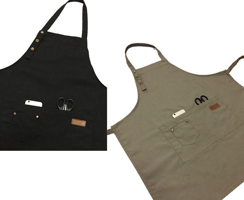 Korean Style Cotton Summer Apron: Oil-Proof, Custom Logo, High-End for Kitchen & Coffee Shops
