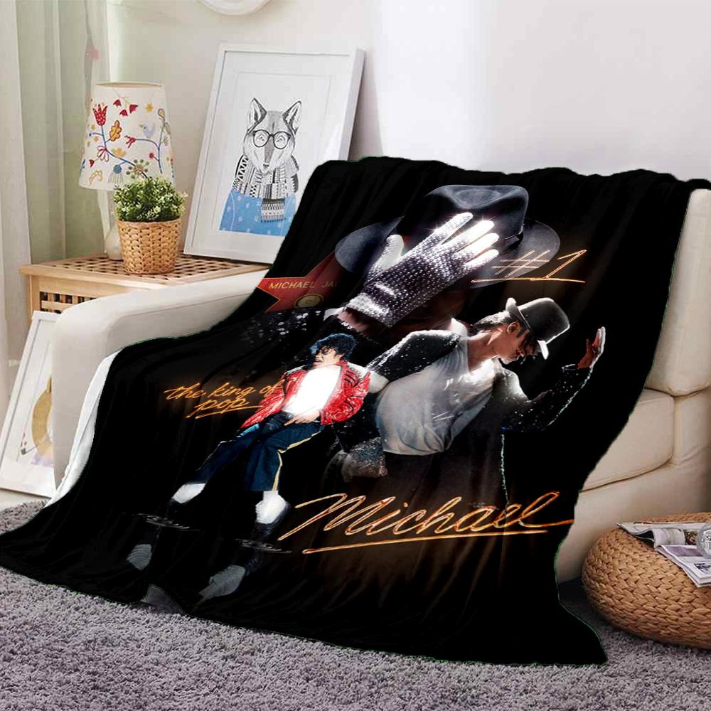 Michael Jackson King of Pop Porträt Collage Druck Flanelldecke Weiche Warme Überwurfdecke Musikfan Sofa Bett Heimdekoration