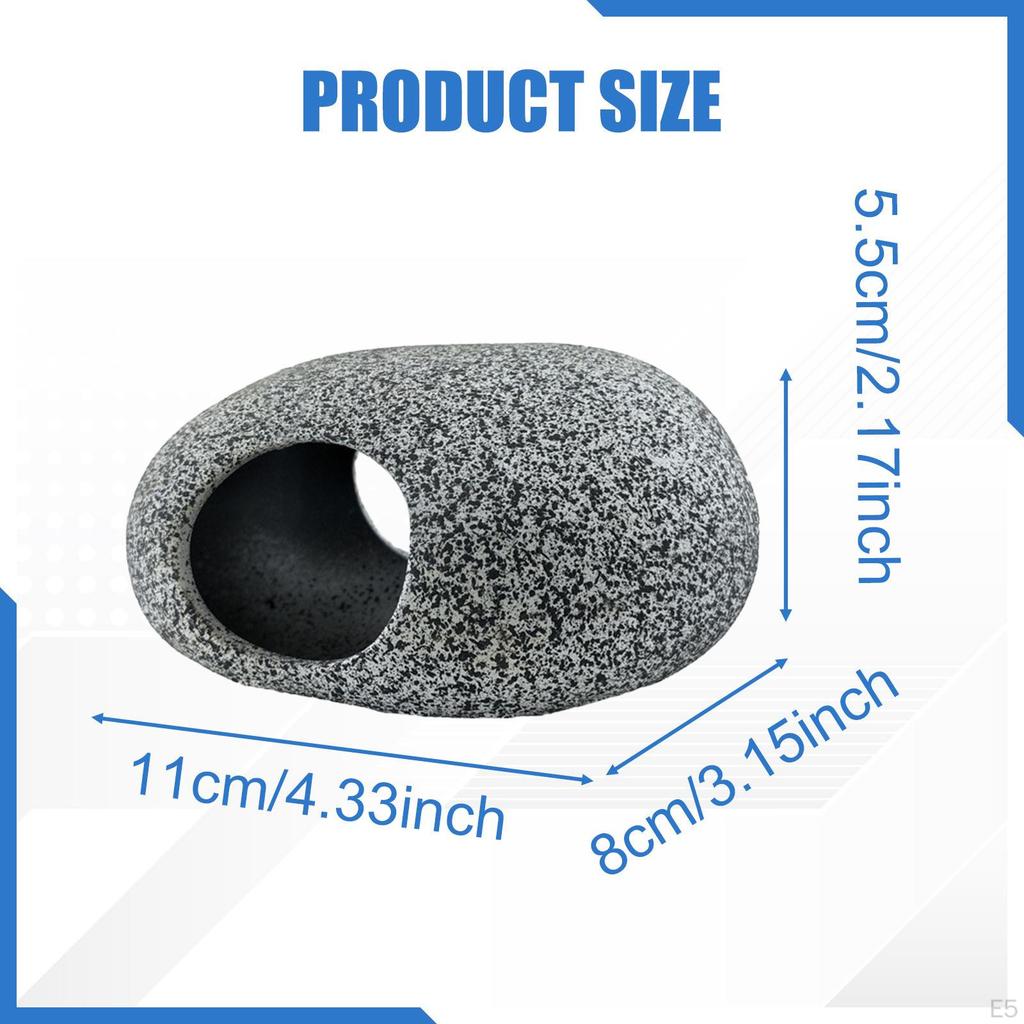 Aquarium Accessory with Two Openings for Habitat Simulation In Purple Sand