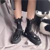 Japanese Lolita Retro White Satin Bow Trendy Cool Dark Jk Two Wear Stacked Calf Socks