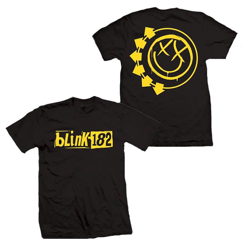 New Blink 182 - The Smiling Punk Rabbit Graffiti Rabbit Illustration - American Retro High Street Vintage Streetwear T-shirt