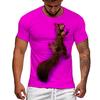 New T-shirt Men's Squirrel Pattern 3D Printed Summer Short Sleeve Daily Loose Novel Versatile Casual Fashion Humorous Funny