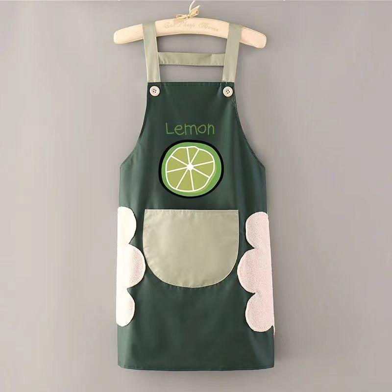 

Apron for Home Kitchen Waterproof and Oil-proof Cute Fashionable Adult Apron темно-зеленого