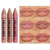 Delineador de Labios y Color Completo en 12 Tonos Mate, Fórmula Ligera para Todos los Tipos de Beige Claro Adecuado para Labios con Look Completo, Delinea y Rellena el Look de los Labios