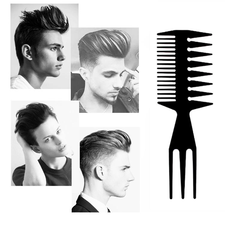 Big Teeth Double Side Fish Bone Shape Hair Comb Barber Hair Dyeing Cutting Coloring Brush Mens Hair Styling Tool