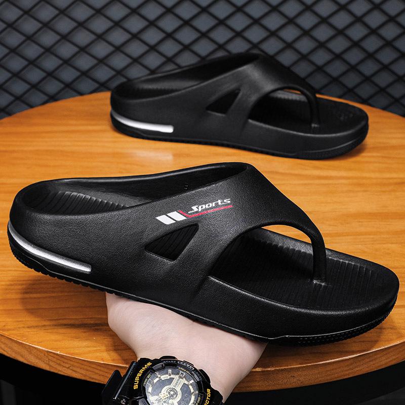 

Men s Large-Size Fashion Flip-Flops: New Summer Thong Sandals with Thick Soles, Trendy Casual Slippers 40/41 чёрный