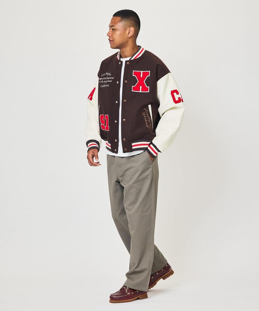 Extra Large OG Logo Varsity Brown Jacket, Men's,