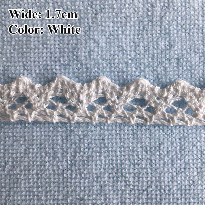 Cotton Lace Ribbon White Beige DIY Handmade Wedding Party Craft Gift Packing Patchwork Crocheted Lace 5meter 10meter 20meter