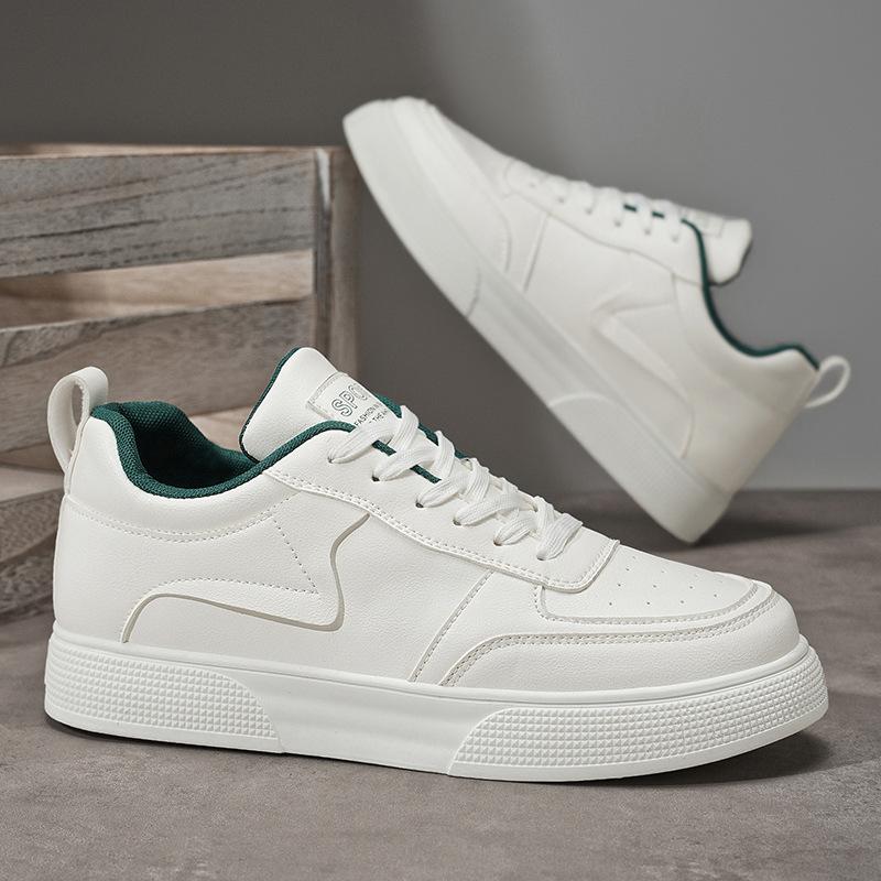 Men's shoes fashionable casual non-smelly feet little white shoes men's leather shoes soft baseplate shoes lightweight elastic shoes breathable